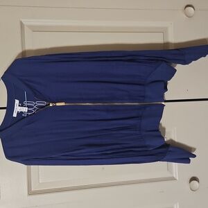 Peace LOVE World CASUAL Blue Flattering Jacket